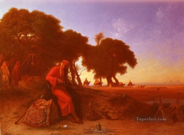  orientalista Obras - Un campamento árabe Orientalista árabe Charles Theodore Frere